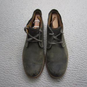 John Varvatos Portland Chukka Boot Mens Size 8.5 Green Leather Suede Ankle Lace